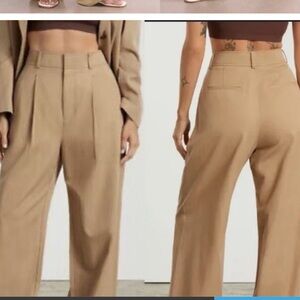 NWT EVERLANE The Way High Drape Pant 2 R Tan brown